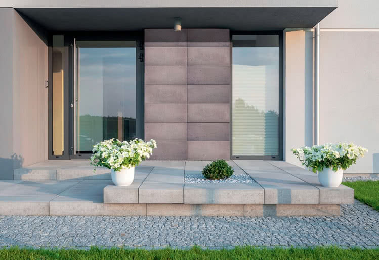 Ręcznie robione płyty z betonu architektonicznego.