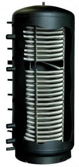 Zbiornik akumulacyjny warstwowy Multi-Inox z wężownicą nierdzewną Spiraflex, fot. Galmet Zbiornik akumulacyjny warstwowy Multi-Inox z wężownicą nierdzewną Spiraflex, fot. Galmet