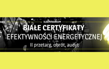 "Białe certyfikaty efektywności energetycznej. II przetarg, obrót, audyt"