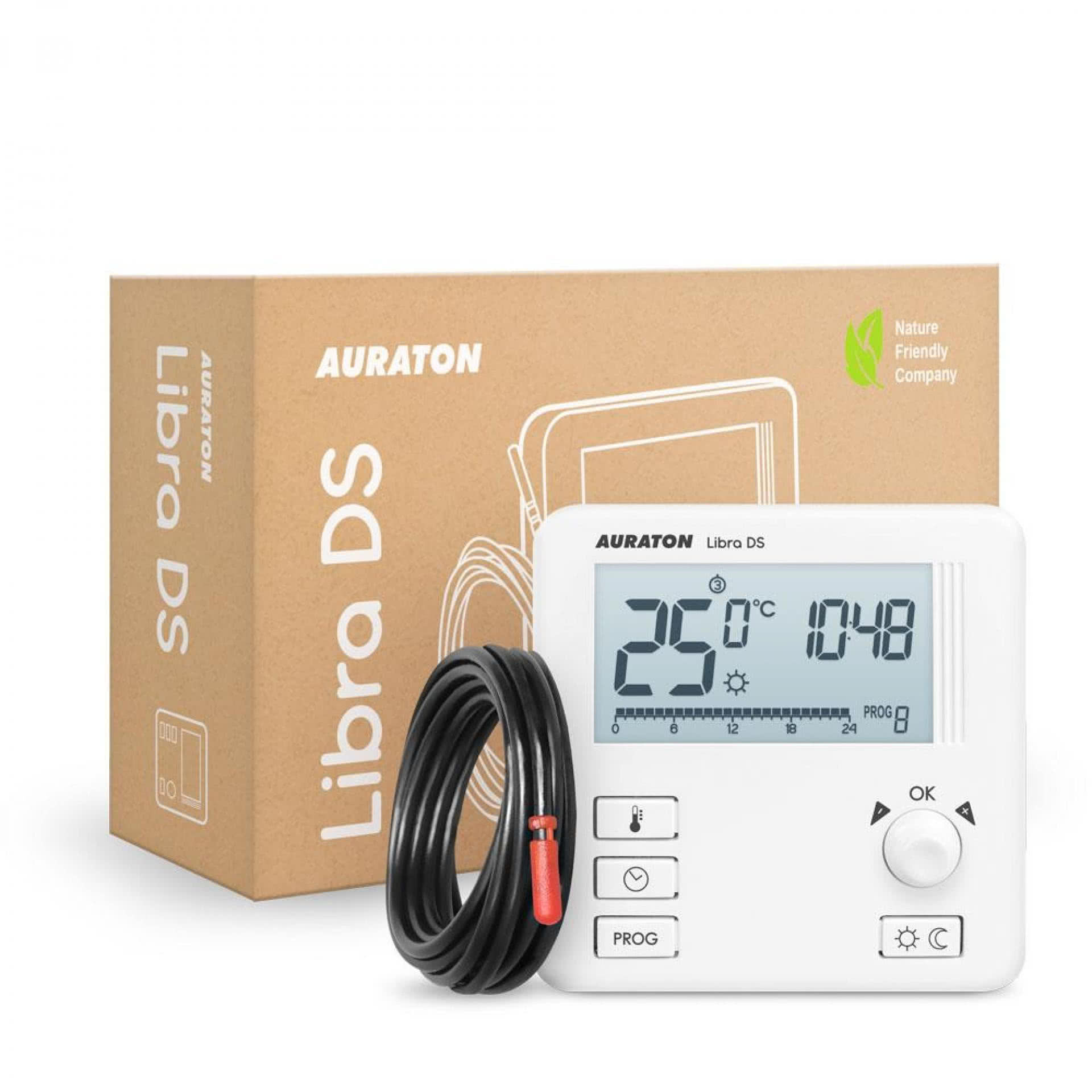 AURATON Libra DS - tygodniowy, przewodowy regulator temperatury do instalacji ogrzewania podłogowego. fot. AURATON AURATON Libra DS - tygodniowy, przewodowy regulator temperatury do instalacji ogrzewania podłogowego. fot. AURATON