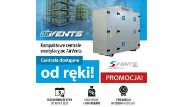 Kompaktowe centrale wentylacyjne AirVents dostępne od ręki