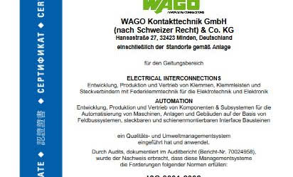 Certyfikat DIN ISO -14001